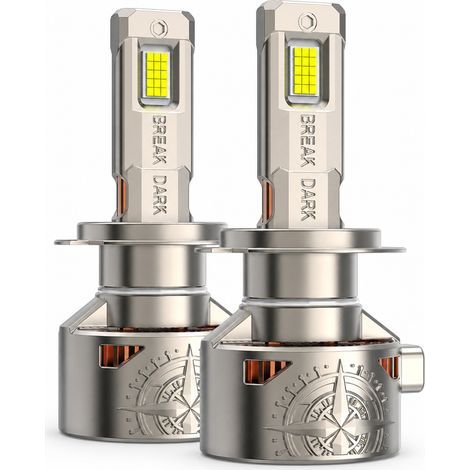 Bombilla LED de faro de coche 9012 plateada, 240 W, 24 chips, doble tubo de cobre, REDSEA (1/5)