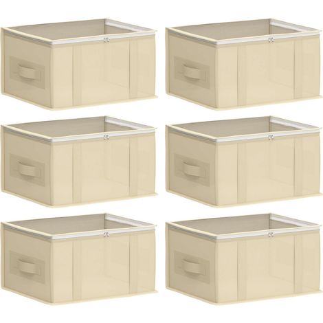 Maison Exclusive - Boîte de rangement avec fenêtre transparente 6 pc Tissu intissé (1/5)