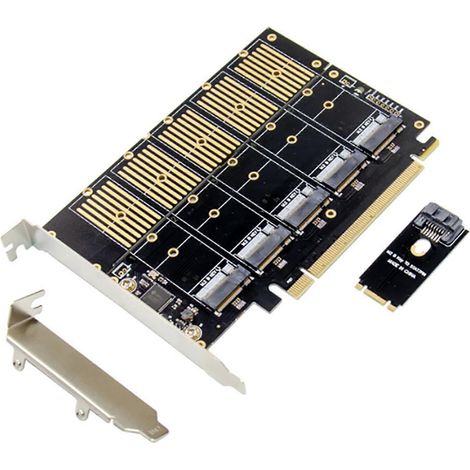 5-Port PCIE zu M.2 Mining-Adapter PCI für Express x16 für M.2 NGFF SATA Riser Ex (1/5)