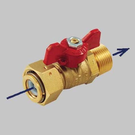 VALVOLA A SFERA DIRITTA MASCHIO CON GIRELLO E NON RITORNO - 3/4-1"f