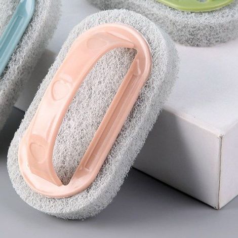 BelleRise – Reinigungsbürste – Schwamm + steife Borsten – für Bad, Küche, Badewanne – 14 cm (1/5)