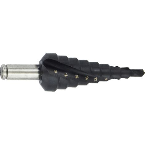 Tivoly • Foret Conique Étagé HSS Auto-Centrant • Goujures Hélicoïdales • Ø4mm à Ø20mm • Longue Durée de Vie • Queue 3 Méplats • Pour Usinage Aciers Résistants (1/5)