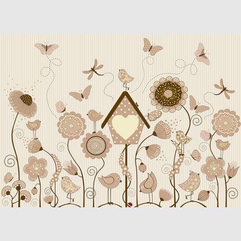 Papier peint intissé - Jardin ensoleillé - 375x270 cm (1/4)