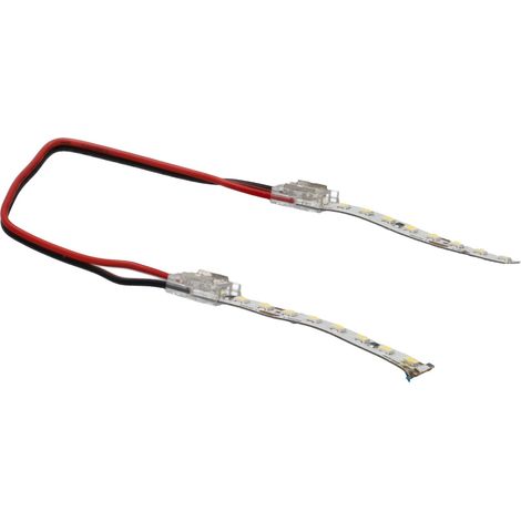 Jandei - Conector Tira-Tira con cable para tiras led de 10mm. 2 pines. COB o SMD. 12V o 24V. 5 unidades