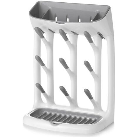 Égouttoir à bouteilles, étagère de rangement de comptoir pour bouteilles, blanc (1/5)