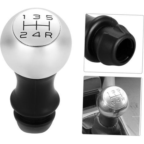 Pomello del cambio cromato, adattatore per leva del cambio manuale a 5 velocità, ricambio per Peugeot 106 206 207 306 307 407 408 508 807 (1/4)