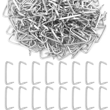 Kit de 1000 pièces de bagues de porc en acier de 19 mm pour tapisserie automobile, corde élastique, clôture, cages pour animaux de compagnie, sacs à viande, bricolage, meubles (1/5)