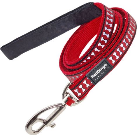 Laisse pour Chien Red Dingo Réfléchissant Rouge (2 x 120 cm)