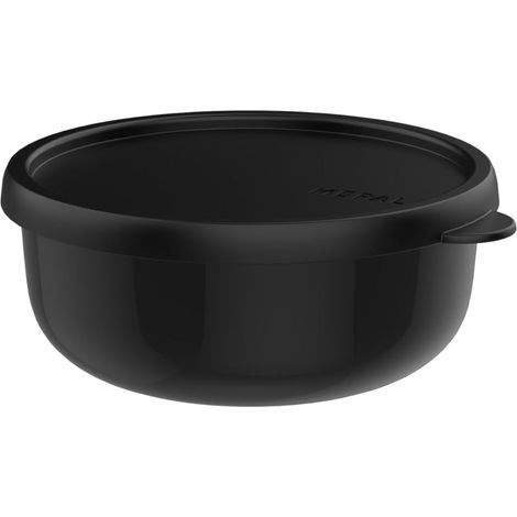 Récipient pour micro-ondes Lumina - Boîte hermétique alimentaire avec couvercle pour frigo, congélateur, four vapeur, micro-ondes et lave-vaisselle - Bol de service - 750 ml - Nordic black (1/5)