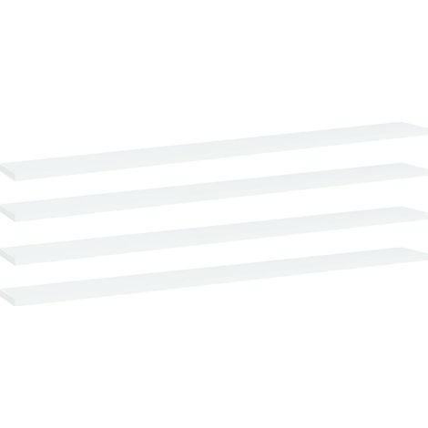 Bücherregal-Bretter 4 Stk. Weiß 100x10x1,5 cm Holzwerkstoff