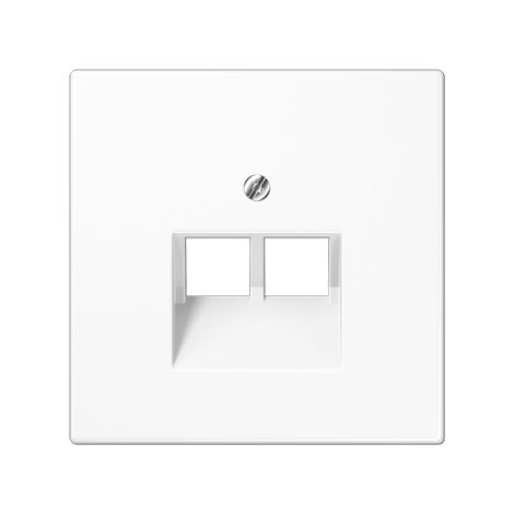Tapa doble para toma de teléfono o datos RJ11-RJ45 BLANCO JUNG LS 969-2 UA WW (1/5)