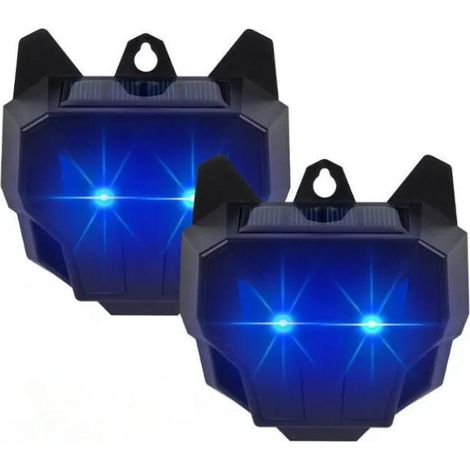 2PC répulsifs solaires pour Animaux Nocturnes - Répulsif pour Cerfs - avec LED Lumineuses stroboscopiques pour mouffettes Coyote Ren (1/5)