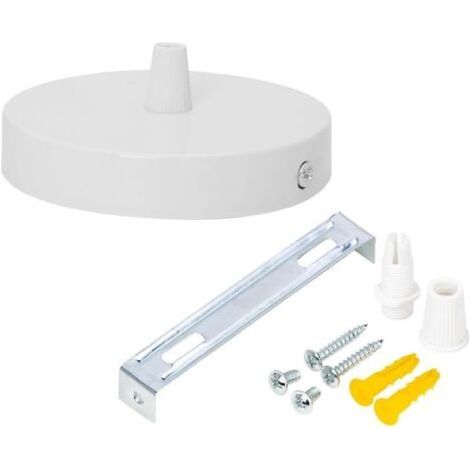 Luminaire, pièce, Boîtier de Connexion en Métal, Abat Jour Rond 1 Trou, Rosette de Plafond, Pavillon Convient à Toutes les Lampes (100 mm x 20 mm) (1/5)