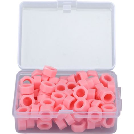 100 anneaux de code dentaire en silicone pour identification d'instruments - Lot de 100 pièces - Rose (1/5)