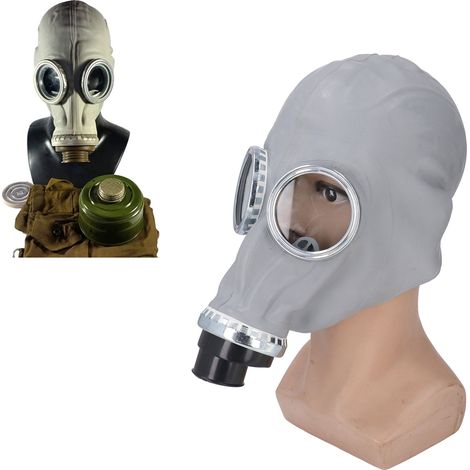 Tangshan Typ 59 Vollgesichts-Gasmaske, Vollgesichts-Gasmaske aus Gummi, RD40 Universalanschluss (1/5)