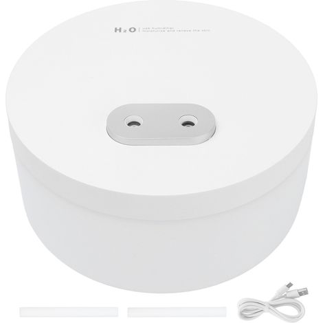 Leiser 1000-ml-USB-Luftbefeuchter, feiner Nebel für Schlafzimmer und Büro, kompaktes weißes Design (1/5)