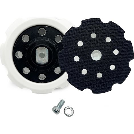 Plateau de support de disque de ponçage de 5 pouces 8 trous avec vis M8 197922-4 compatible avec Makita PO5000C PO6000C DPO500Z DPO600Z DPO600TKX1 Polisseuse orbitale XOP02Z (1/5)