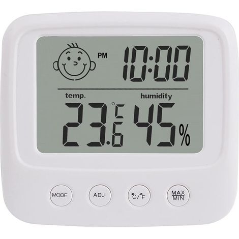 Capteur de température et humidité d'intérieur, écran LCD numérique, pratique, thermomètre, hygromètre, jauge, sans Contact (1/5)