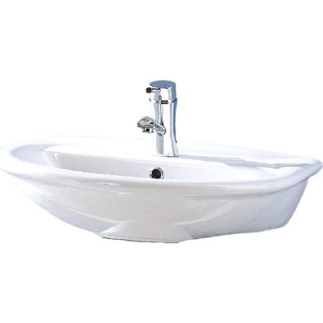 Lavabo sospeso 60 cm - serie fiore (1/4)