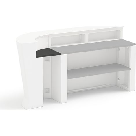 Ripiano bancone curvo in HPL ultraresistente per cucina e bar Marvy - Antracite