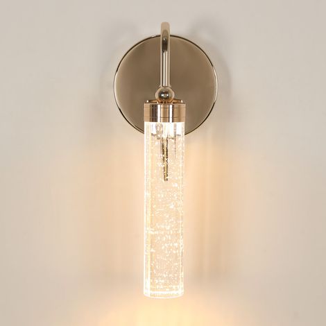 Goeco Modern Gold LED Wall Light 6W 3000K Warm White, Designer Acrylic Sconce for Living Room Bedroom Hallway (1/5)