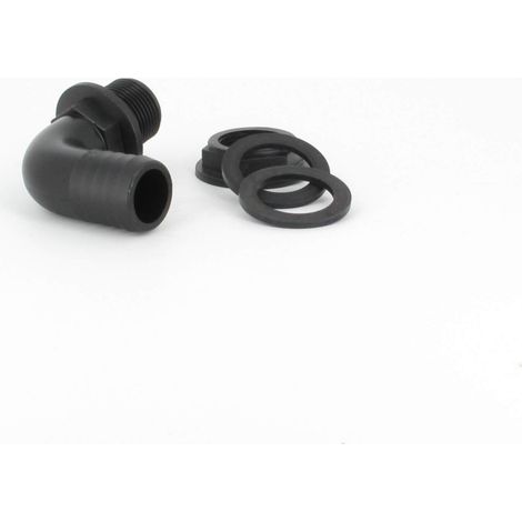 Multicuves – Trop-plein cuve eau 1000L – Embout coudé Ø 25 mm pour cuves IBC – Évacuation trop plein – Installation facile avec perçage 25-30 mm (1/5)