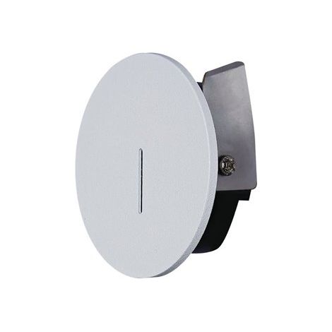 Mantra Luz LED empotrable redonda para escalera o pasillo SOTAVENTO blanca, Ø58mm 3W 3000K, IP42, corte 45mm (1/3)