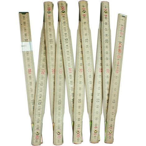 Mètre Pliant De Menuisier Bois Fischer Darex, 2 M