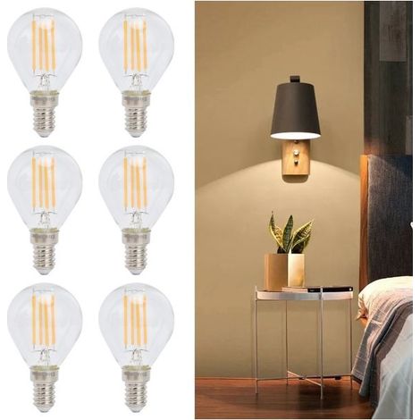Online Store - Dimmable E14 LED bulb, dimmable LED bulb, G45 dimmable light bulb, E14 small Edison screw bulb, 6-pack (1/5)