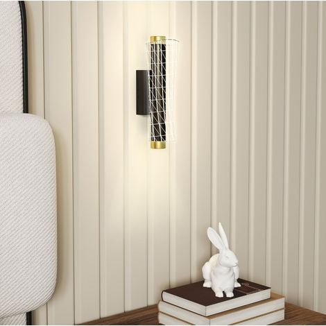 Set di 2 applique LED dimmerabili, design geometrico, metallo nero (1/5)