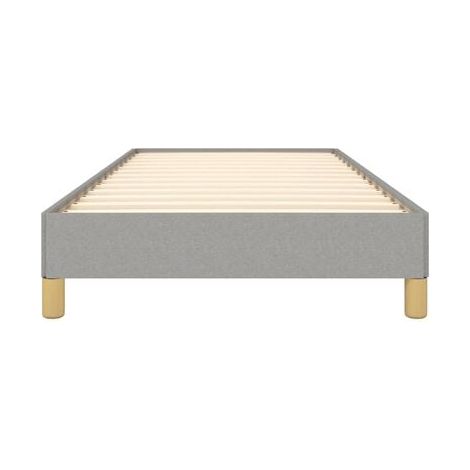 Cadre de lit gris clair (sans matelas), 80 × 200 cm, tissu, tissu doux et respirant, pour chambre, confort quotidien, assemblage rapide (1/5)