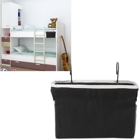Wandmontierter Hängekorb zur Aufbewahrung von Schlüsseln mit Ablage: Canvas-Tasche für Büro, Studentenwohnheim, Wohnzimmer (1 Ablage + 1 Tasche, Fassungsvermögen 30x11x19cm, strapazierfähiges Material (1/5)