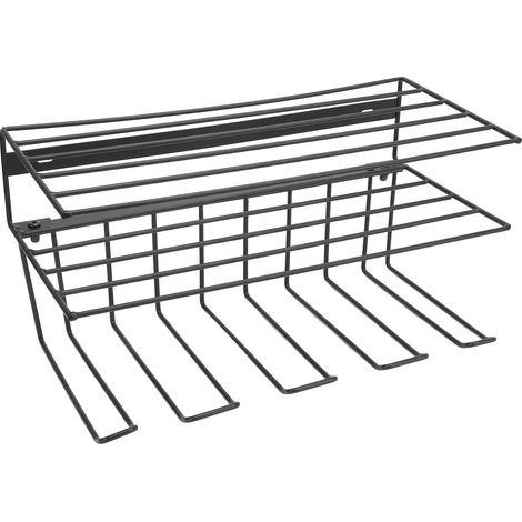 Étagère murale de rangement pour outils électriques, perceuse, robuste, à 3 niveaux, idéale pour l'organisation de garage. (1/5)