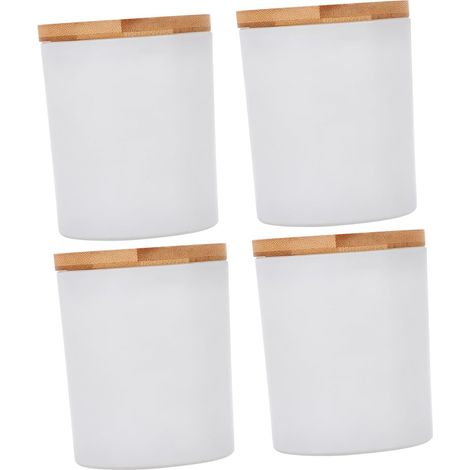 4 Ensembles Lot De Pots à Bougies Verre Pour Bougies Parfumées Aromathérapie Avec Couvercles Pour Diy (1/5)