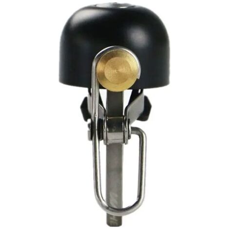 Sonnette de vélo, compatible avec les guidons, vélos classiques, rétro, vintage, VTT, vélos de route, vélos électriques de ville, klaxon de vélo (noir) (1/5)