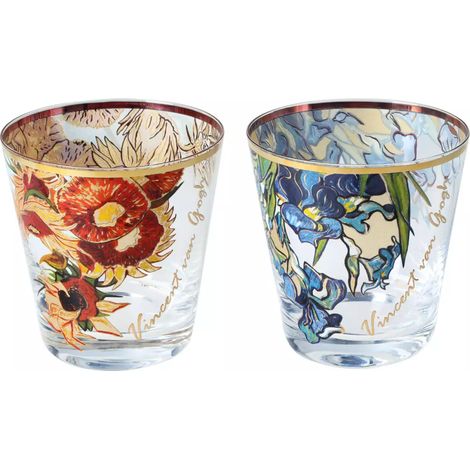 Carmani, Whiskygläser – VAN gogh/Sonnenblumen und Schwertlilien (1/2)