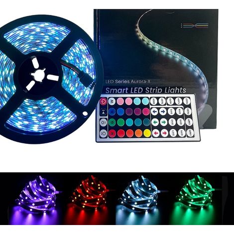 Bande LED Bluetooth de 10 m avec télécommande à capteur musical