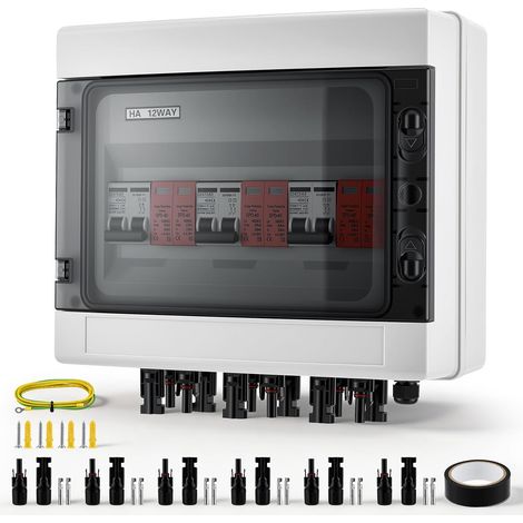 Protection contre les surtensions PV 3 cordes 1000 V CC 40 A, boîtier de raccordement de générateur PV IP65 avec disjoncteur CC, protection contre la foudre SPD 40 KA, boîte de jonction solaire avec (1/5)