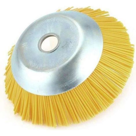 Brosse anti-mauvaises herbes en nylon pour débroussailleuse - Outil de jardin - Tête de débroussailleuse - Trou intérieur 25,4 mm (1/5)