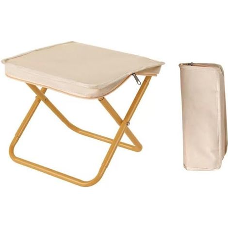 Tragbarer klappbarer Campinghocker, Mini-Klapphocker und Sitz, leicht, faltbar für Reisen, Wandern, mit Aufbewahrungstasche