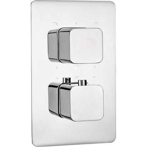 Elemento esterno per box termostatico senza leva moderno finitura cromo - Harty