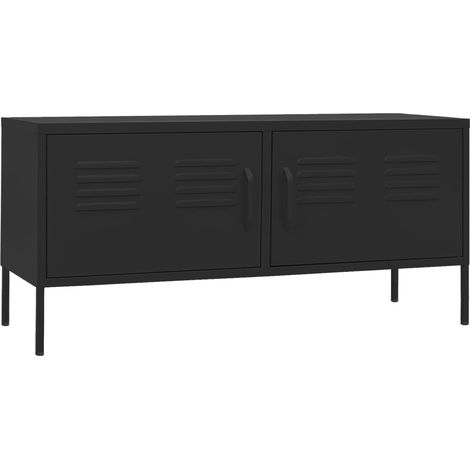 Meuble TV Noir 105x35x50 Acier (1/5)