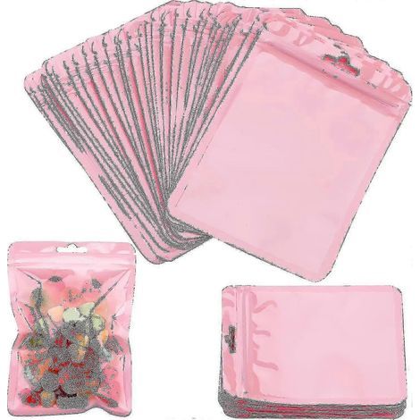 Mylar Bags, Resealable Mylar Ziplock Bags, Foil Storage Bags, Holographic Food Bags, Odor Proof Mylar Pouches, Sample Bags, Purple Mylar Bags (1/4)
