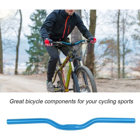 Guidon Fixie Vélo Route en Aluminium avec Potence Riser 25.4mm520mm (Bleu) (1/5)