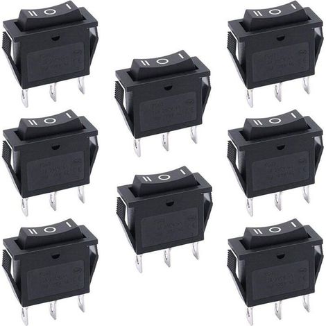 8-teiliger Ein/Aus-Ein SPDT 3-Positionen-Wippschalter, 3-polig, 15 A 250 V, 20 A 125 V AC, für PKW (1/4)