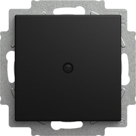 Busch-Jaeger Placa central ciega con anillo de soporte Tapa ciega 1 vía con anillo de soporte negro mate - Busch-balance® SI (2538-915), 2CKA001715A0321