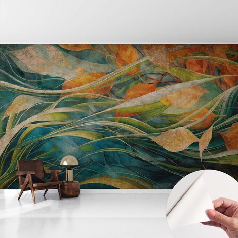 Selbsthaftend Tapete für Wohnzimmer Schlafzimmer Küche - Wanddekoration Herbstlandschaft 416x254 cm (1/5)