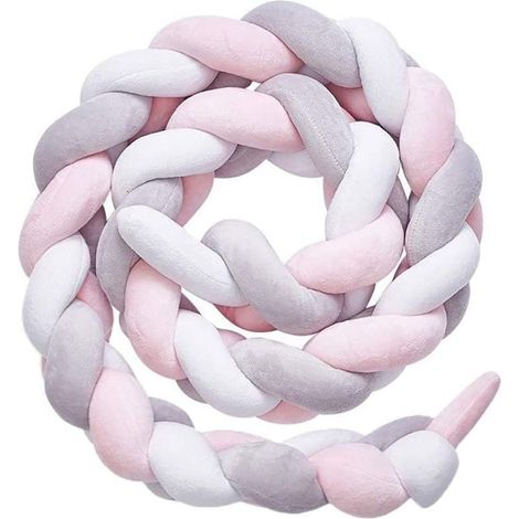 coussin de lit bébé rembourré noué tressé pour barrière de lit barrière de sommeil (1/5)