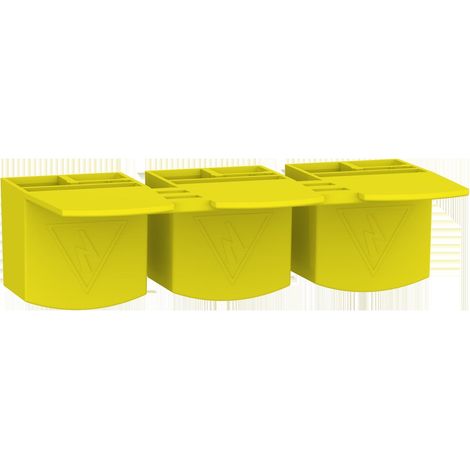 Cubierta de dientes ACTI9 35 mm altura, juego de 12, accesorio de aislamiento amarillo