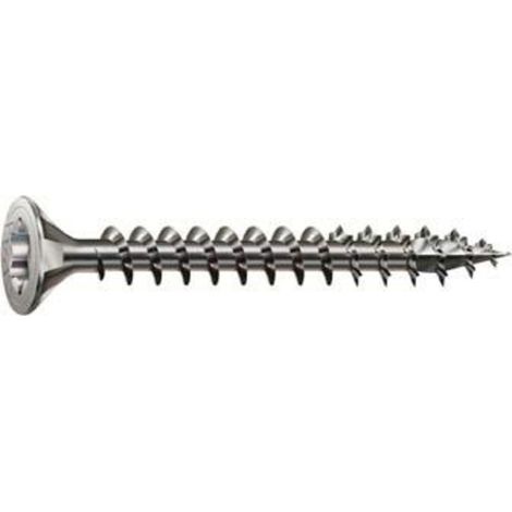 Spax Vis acier inoxydable, 6 x 70 mm, 100 unités, Filetage partiel, Tête fraisée, T-STAR plus T30, 4CUT, Acier inoxydable inoxydable A2 - 0197000600703